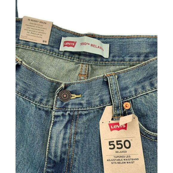 Levi's 550 Denim Jeans Womens 10M Husky Relaxed Tapered Leg Adjustable Blue NWT - Picture 9 of 9